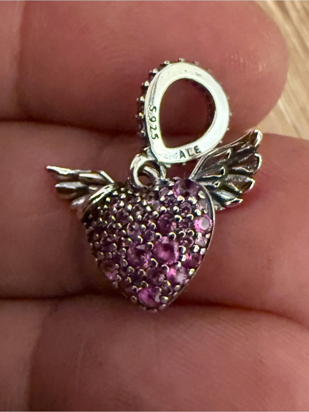Pandora Silver Winged Heart Bird Toy Charm - Picture 2 of 7